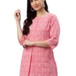 Women's Cotton Floral Printed Short Kurta for Women