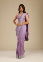 Purple Zariwork Soft Silk Saree - Image 2