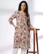 Women Floral Print Straight Kurta