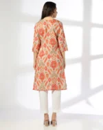Women Ikat Print Straight Kurta - Image 4