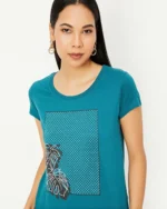 Women Printed Round Neck T-Shirt