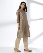 Women Dobby Weave Straight Kurta - Image 4