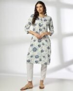 Women Floral Print Straight Kurta
