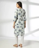 Women Floral Print Straight Kurta - Image 5