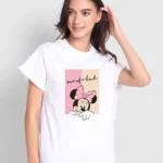 Women's Disney Minnie One Of A Kind Graphic Printed Boyfriend T-shirt