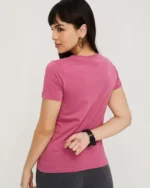 Women Typographic Print Regular Fit Round-Neck T-Shirt - Image 4