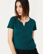 Women Lace-Trim Relaxed Fit Top