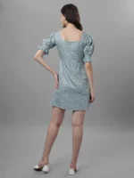 DRESSES FOR WOMEN WESTERN WEAR  FLORAL GREEN - Image 3