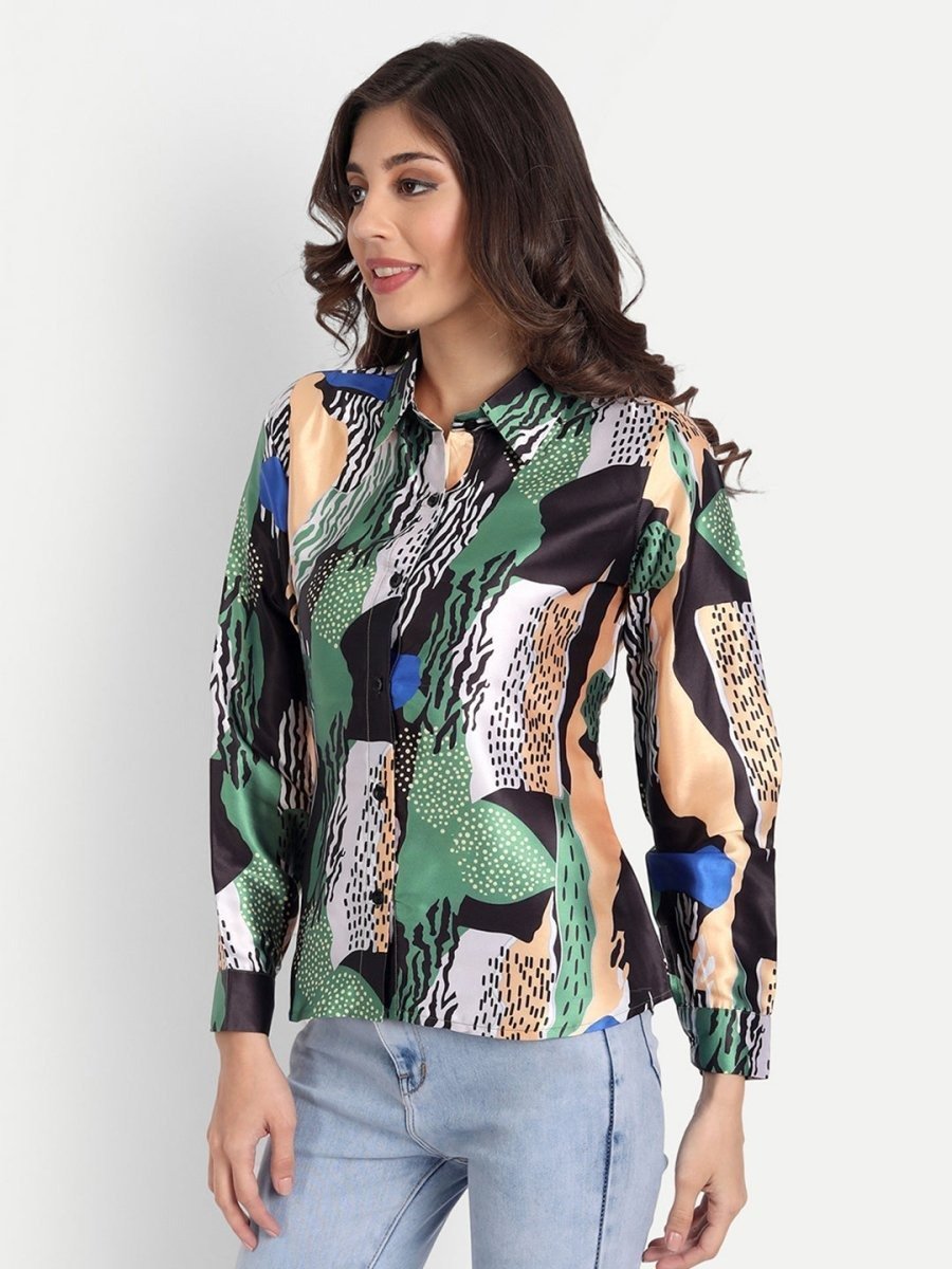 masakalico-tops-for-women-wester.jpg Women western Wear Abstract Print - Image 1
