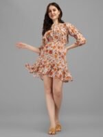 Yellow Floral Women's Dress - Image 2