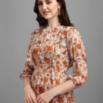Yellow Floral Women's Dress